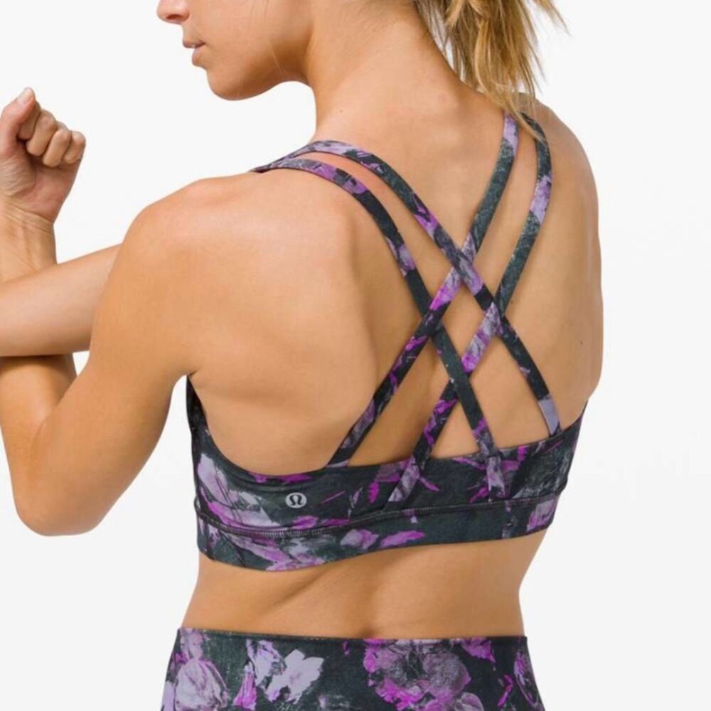 Lululemon Energy Sports Bra Purple Floral
